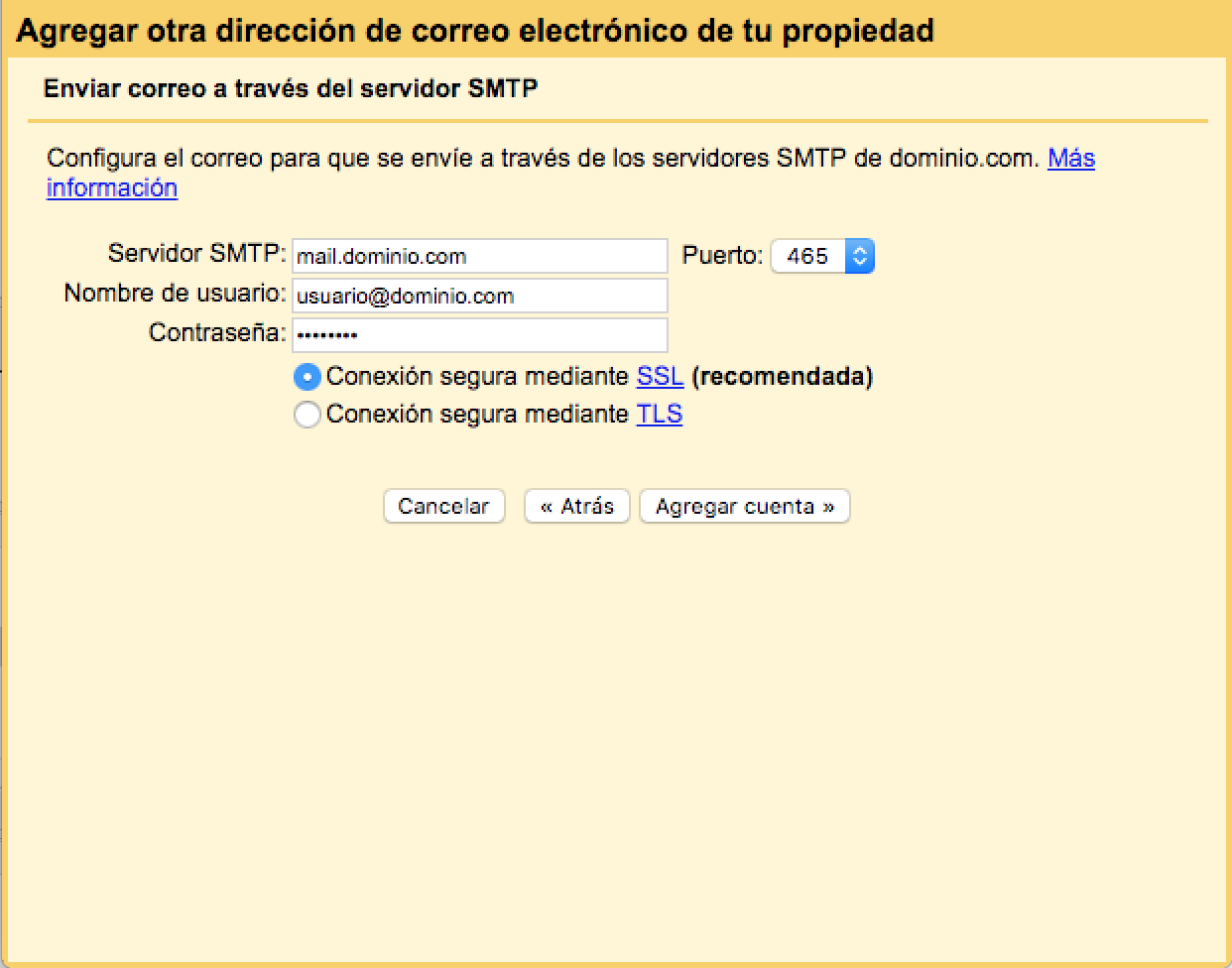 Completar datos servidor